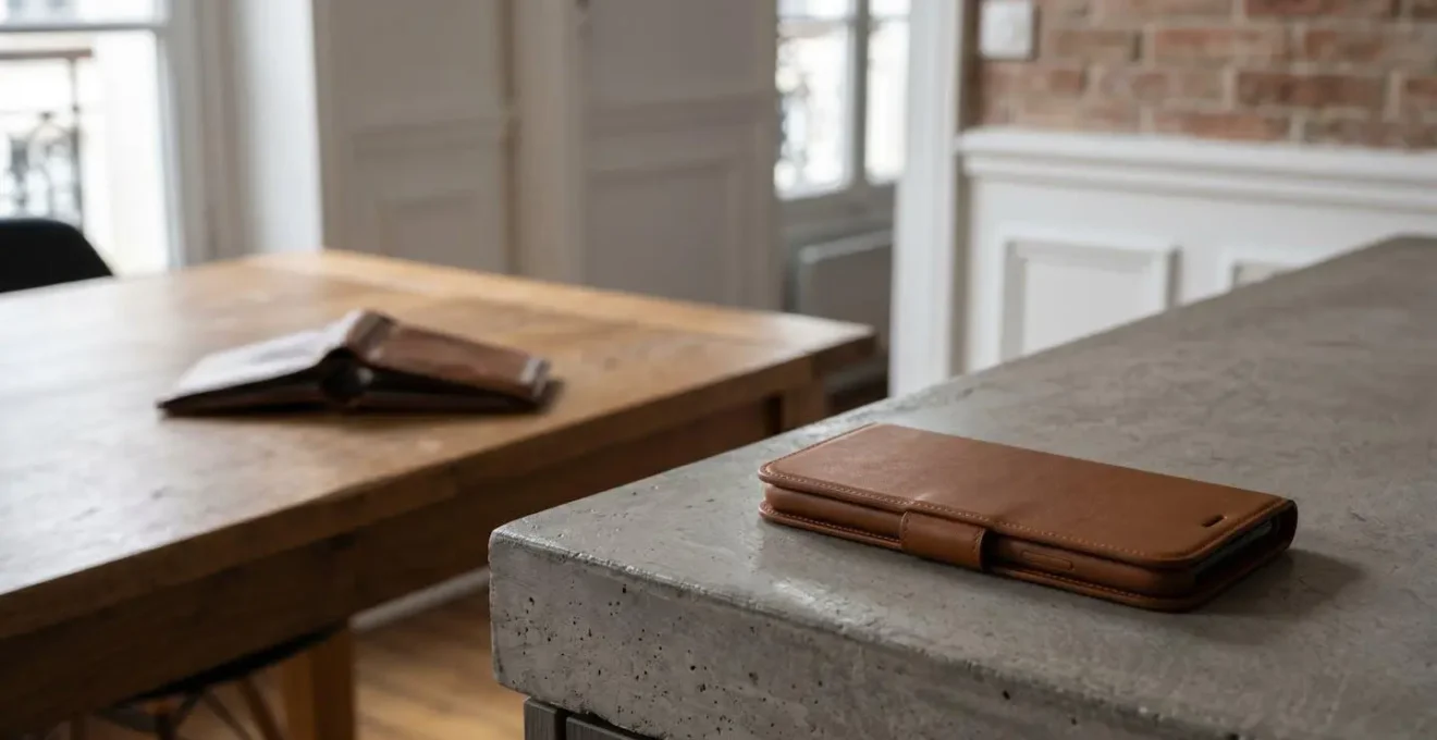 Coque étui en cuir pour smartphone remplaçant le portefeuille classique