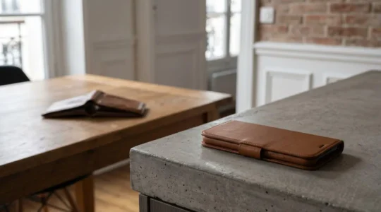 Coque étui en cuir pour smartphone remplaçant le portefeuille classique