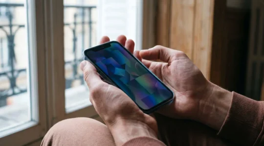 Photographie symbolisant la sécurité numérique et la protection de l'identité en ligne sur smartphone